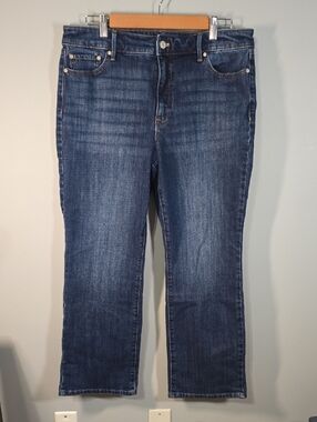 Talbots Jeans Womens Size 14 Petite Size 14P Blue Barely Boot Jean Bootcut